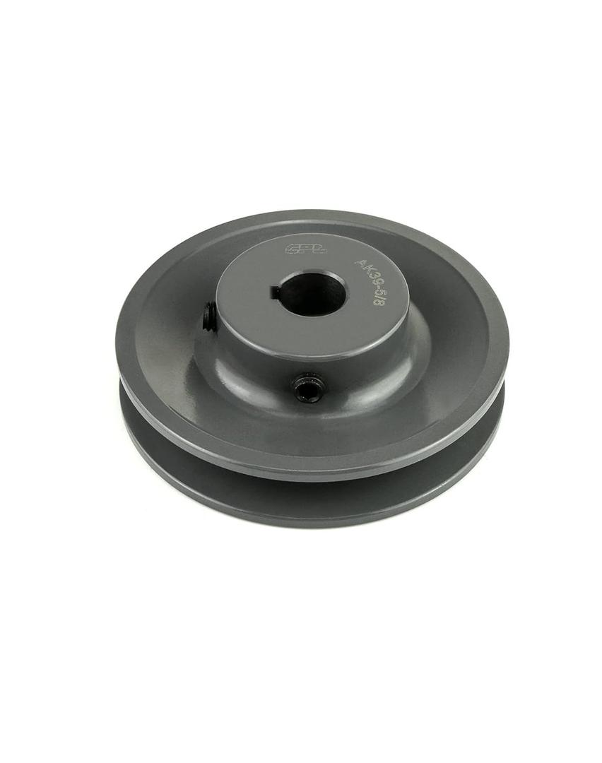 QWORK V-Belt Sheave, AK3958 Single Groove Pulley, 3.75" OD 5/8" Bore, A Belt Section, Cast Iron,for V-Belt