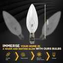 Seentech 12 Pack 40W 120V E12 Base B10 CTC Incandescent Light Bulbs, Transparent Candle Light Bulbs Perfect for Chandeliers, Ceiling Fan Lights, Pendants, Fireplace, Dimmable, Warm White 2700K