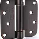 Goldenwarm 2pack Oil Rubbed Bronze Door Hinges 4 Inch Self Closing Spring Door Hinge with 5/8" Radius Corners - Adjustable Door Closing, Residential & Heavy-Duty Hardware