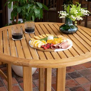 Cambridge Casual Mosko Wood Bar Outdoor Dining Table, Natural Teak