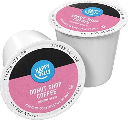 Amazon Brand - Happy Belly Medium Roast Coffee Pods, Donut Style, Compatible with Keurig 2.0 K-Cup Brewers, 100 Count By 13 MAY 2027