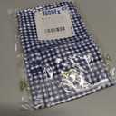 Kids Aprons for Cooking Waterdrop Resistant Aprons for Girl & Boy Toddler Apron for Painting, Gardening, Baking, Smock (Plaid Navy Blue, Medium (6-10 years)