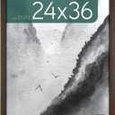 MCS Museum Poster Frame 24x36 Espresso Woodgrain, Vertical & Horizontal Wall Hanging Large Picture Frame for Photos, Posters & Art Prints (1-Pack)