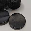 Ice Hockey Pucks with Reusable Mesh Bag, Rubber Street Hockey Puck Balls for Practicing and Classic Training, Diameter 3", Thickness 1", 6 oz, Official Regulation, Black