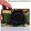 Yisau G7X / G7X Mark II Camera Silicone Case, Ultra Thin Lightweight Rubber Soft Silicone Case Bag Cover for Canon PowerShot G7X / G7X Mark II with Microfiber Cloth - ArmyGreen