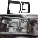 Interior Center Console Gear Shift Panel Cover Trim for Mazda CX-5 CX5 Accessories 2017 2018 2019 2020 2021 2022 2023 2024 2025 (Stainless Black)