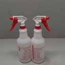 Plastic Spray Bottle 2 Pack, 32 Oz, All-Purpose Heavy Duty Spraying Bottles Leak Proof Mist Empty Water Sprayer for Cleaning Solution, Essential Oils, Hair, Planting, Pet with Adjustable Nozzle - Red