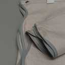 BTTN Beige Scalloped Shower Curtain, Boho Linen Textured Heavy Duty Shower Curtain Set with 12 Plastic Hooks, Elegant Decorative Waterproof Fabric Shower Curtains for Bathroom - 72x72 - Cream