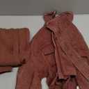 LAJIOJIO Bodycon 2 Piece Sets for Women,Long Sleeve Cropped Jackets and Ribbed Jumpsuit Party Outfits (Large, Brown)