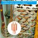 PATIKIL Copper Refrigerant Distributor, 2 Pack 1/8 x 1/2 Inch 4 Hole Joints Refrigerant Splitter Diverter Liquid Separator for Air Conditioner External Unit