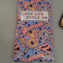 Petitian for iPhone 14 Pro Max Case with Wallet - Women Girls Cute Girly Aesthetic Unique Design Leather Credit Card Holder Cardholder Stand Wristband for iPhone 14 Pro Max, Orange Floral