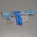 MR.SIGA Professional Window Cleaning Combo - Squeegee & Microfiber Window Scrubber, 14" (Blue)