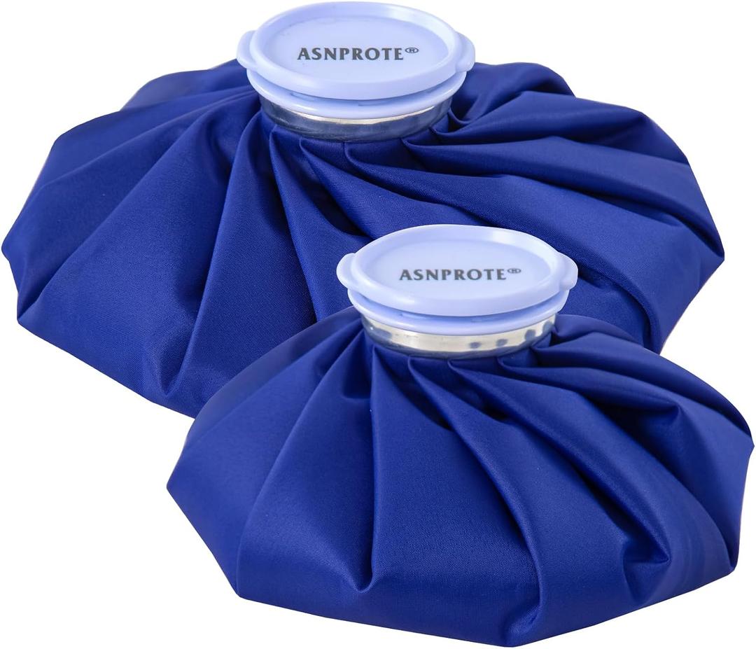 Ice Bags Ice Packs for Injuries,Reusable Ice Bags refillable Ice Pack Hot Water Bottle Hot Water Bag for Knee Head Hand Face Pain Relief,Hot Cold Compress,2Packs(9&11)