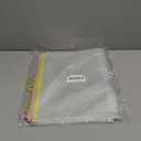 5Packs 9 3/4 x 13 Clear Plastic Zip Envelopes Letter File Document Paper Folder Case Assorted Colors