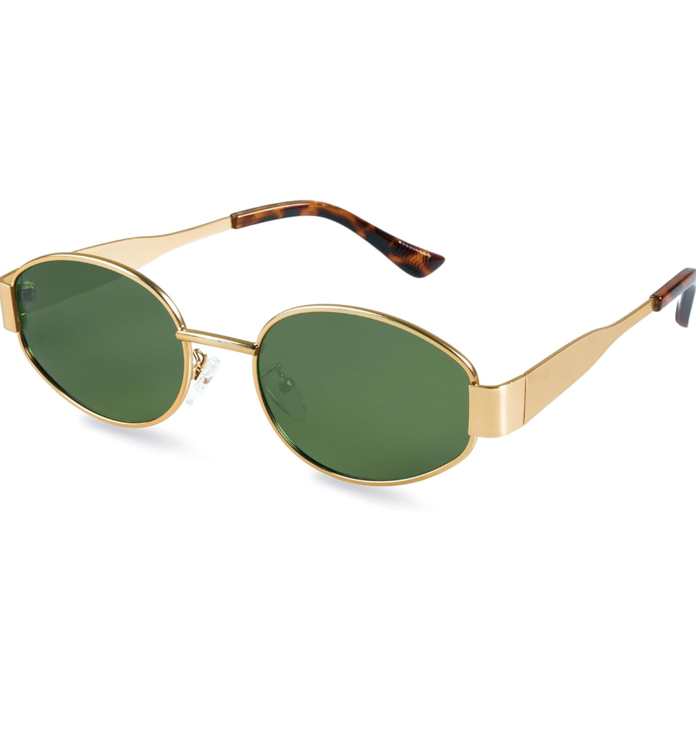 livho 2025 Trendy Oval Sunglasses - Stylish Polarized Shades for Everyday - Retro Metal Frames