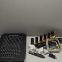 AYIVG Matte Black Full Body Shower System 3 In 1 Multi Function Rainfall Waterfall Ceiling 16 X 24 Inch Shower Head Brass 5 Way Thermostatic Shower Faucet with Handheld 6 Body Jets