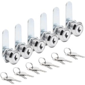 Uenhoy 6 Pack Cam Locks, Keyed Alike - 3/4" (20mm) Set for Drawers, Mailbox, Tool Box, RV, File Cabinet Locks with Keys (3/4 Inch)