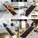 2026 Upgraded Adjustable Dog Ramp for Bed, Sofa & Couch Stairs 4 Adjustable Height from 10" to 18" Foldable Portable Pet Ramp for Car Heavy Duty Pet Steps with Non-Slip Surface