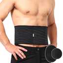 Umbilical Hernia Belt with 2x Compression Pads, Abdominal Support Binder for Men & Women Belly Compression/Incisional, Femoral, Spigelian Hernia Post Surgery Pain Relief (XXL)