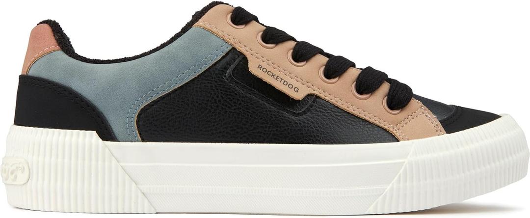 Rocket Dog Women's Sneaker (6.5, Cheery Black Blocked Pu)