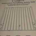 Cumbor 34" Extra Tall No Bottom Bar Baby Gate for Stairs, Wall Mounted Dog Gate Indoor for Larger Pets, Expandable 29.2-43" Safety Gate for Doorways, Wide Walk Thru Door for Easy Access (White)