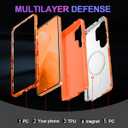 Casetego for Galaxy S26 Ultra Case,Compatible with MagSafe,[Military Grade Drop Test] Full Body Protection Slim Shockproof Rugged Marble Women Case for Samsung Galaxy S26 Ultra 5G 6.9 inch,Orange
