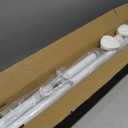 Tension Curtain Rod 51-165 Inch, Extra Long Curtain Rod No Drilling for Window or Bathroom, Outdoor Curtain Rods for Patio, Easy to Install, Never Rust, Rod Diameter 1.26 Inches-White