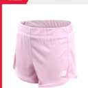 New Balance Girls Athletic Shorts - Active Performance Mesh Running Shorts - Dolphin Gym Shorts for Girls (Sizes: 7-16) (Light Raspberry)