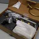 TQKAG 5 Piece Bathroom Towel Bar Holder Sets Brushed Gold Bathroom Hardware Set Stainless Steel Toilet Paper Holder with Shelf Bathroom Accessories Kit Wall Mounted