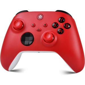 Wireless Controller for Xbox One, Xbox Series X/S, Xbox One X/S, PC, with Dual Vibration/6-Axis Motion Control/3.5mm Audio Jack/Multi Touch Pad/Programming with TURBO Macro Function Red
