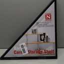 ZHWS Kitchen Countertop Organizer Spice Rack for Salt, Bathroom Counter Organizer Over Sink for Makeup, Skincare, Adjustable 3-Tier Corner Counter Shelf with 4 Hooks for Coffee Bar Dresser Table