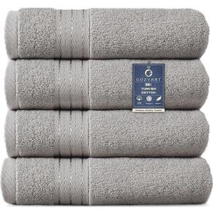 COZYART Light Blue Towel Sets for Bathroom 6Pcs, Turkish Cotton Bath Towel Set Soft Highly Absorbent and Durable 650 GSM Luxury Bathroom Sets with 2 Bath Towels, 2 Hand Towels, 2 Washclothes