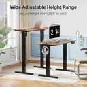 Small Electric Standing Desk, 35" 20" Standing Table, Height Adjustable Compact Sit Stand Workstation with Splice Board, Home Office Desk with 2 Hooks, Rustic Brown