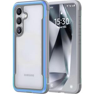 RAPTIC Shield Crystal Case for Samsung Galaxy S24 Plus, [13FT Mil-Grade Drop Protection], [Not Yellowing Tech], Durable Anodized Shockproof Aluminum Frame Slim Samsung S24 Plus Case, Iridescent
