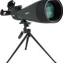 SVBONY SV28 100mm Angled Spotting Scope for Target Shooting, 25-75x Spotter Scope with Tripod for Long Range Viewing, FMC HD Optics with Soft Carrying Case & Phone Adapter, Scopes for Birdwatching