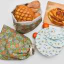 2 Pack Reusable Bread Bags and 2 Pack Bowl Cover with TPU lining,Sourdough Bags with Bread Proofing Cover for Storage and Sourdough Proofing