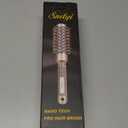 Sndyi Small Round Brush for Blow Out, Nano Thermal Ceramic Ionic Round Hair Brush with Boar Bristles, Boost Shine & Volume, For Short Hair with Quick Blow Drying & Salon Styling - 2.3'', Barrel 1.3''