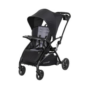 Baby Trend Sit N' Stand 2.0 5-in-1 Double Stroller with Bench, Simple Grey