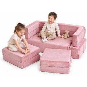 Play Couch for Kids, Modular Foam Children's Sofa
Convertible Playroom Sofa & Open-Ended Imaginative Play, Fort Building & Climbing Foam Set, CertiPUR-US Certified