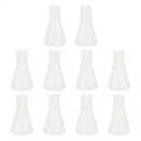 PartyKindom 10 Pcs Plastic Erlenmeyer Flask Set, 100ml Shatterproof Conical Science Flasks for Kids STEM Experiments, Classroom Education & Science Party Supplies