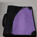 Avery 2" Inch Zipper Binder, 3 Round Rings, Durable Messenger Nylon Zipper Purple Binder, Tablet Holder, 6-Pocket with 5 Tab Dividers, Carry-All Storage Binder (26050)