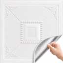 Ceiling Tiles, 3D Wall Panels Foam Peel and Stick, 16 Pcs Waterproof Ceiling Tiles Foam, Covered 21 Sq.Ft, Easy to Install for Ceilings and Wall Decor (13.8 x 13.8 inch) (Extra Thick)