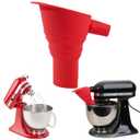 New Upgraded Flour Funnel for Kitchen Aid Mixer, (Red, 1 Pcs)