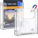 Thyle 2 Pcs 6.7 Inch Acrylic Brochure Holder Wall Mount Flyer Holder Clear Literature Organizer magnetic File Magazine Display Stand Plastic Pamphlet Organizer Mail Display Stand for Wall