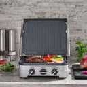 Cuisinart Griddler Indoor Grill, Panini Press, Sandwich Maker & More, 5-in-1 Grilling, Dishwasher-Safe Nonstick Cooking Plates, GR-4NNAS, Stainless Steel