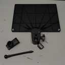 BILIONE Mic Stand Tray with Gooseneck Phone Holder, 10.6" X 7.8" Microphone Stand Tray Crab Clamp On Music Stand Floor Shelf Pole Mount, Karaoke Accessories