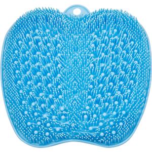 BESKAR Larger Foot Scrubber Mat with Non-Slip Suction Cups- Cleans, Smooths, Exfoliates & Massages Without Bending, Circulation & Soothes Tired Feet, Great for Shower or Bathtub (Blue)
