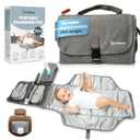 Portable Changing Pad - Changing Pad Travel Extra Long Waterproof with Storage and Wipes Pocket - Foldable Baby Diaper Changing Pad - Portable Changing Station for Travel, On-the-Go Parents & Newborns