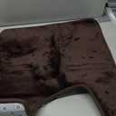 Clara Clark U-Shaped Contour Rug 24" x 19" - Memory Foam Bath Mat, Plush, Cozy, Ultra Soft, Non Slip, Perfect for U-Shaped Toilet Rug, Rugs for Bathroom, Machine Washable, Quick Dry - Chocolate Brown