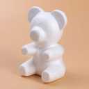 Amosfun Modelling Polystyrene Foam Bear Mould White DIY Craft for Flower Arranging Gift Wedding Party Decoration 7.87x 5.12 Inch